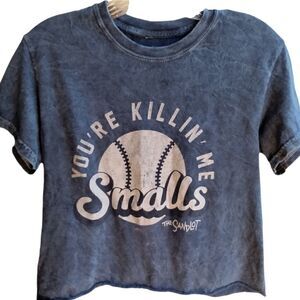 The Sandlot You're Killing Me Smalls Tee Shirt Women's Sz S Cut Off Blue